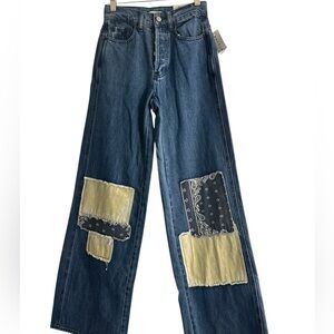 Pacsun Bandana patchwork jeans size 23 BNWT